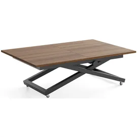 WFL GROUP Axen Braun Walnuss 120-160 x 80 x 38-75 cm