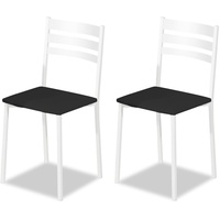 ASTIMESA Küchenstuhl aus Metall mit offener Rückenlehne, Schwarz, 42 cm x 45 cm x 40 cm