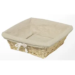 METRO PROFESSIONAL Brotkorb, Weide/Baumwolle, 25 x 25 cm, quadratisch, natur
