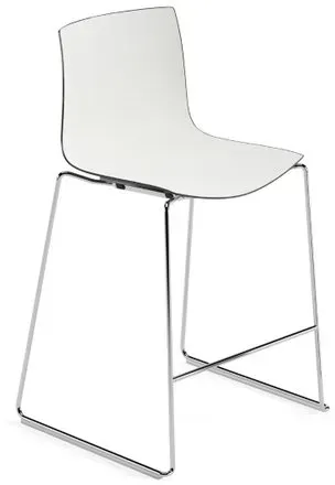 Arper Barhocker Catifa 46 zweifarbig Kufengestell Chrom