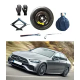 18" Notrad Set kompatibel mit Mercedes C-Klasse mit Wagenheber, Schlüssel, Handschuhe und Tasche