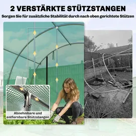 Outsunny Outsunny-Foliengewächshaus-295L x 400B x 200H cm-Grün