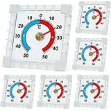 6 Stück Außen-Analog-Fensterthermometer wetterfest für Garten Balkon Terrasse