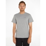 Tommy Jeans T-Shirt »TJM ESSENTIAL SOLID TEE«, Regular Fit mit Rundhalsausschnitt und dezenter Logo-Flag, Gr. XXXL, lt. grey htr, , 81142268-XXXL