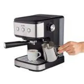 First Austria TZS First Austria Espresso Siebträgermaschine schwarz + 2-in-1 Messlöffel und Tamper