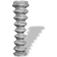 vidaXL Maschendrahtzaun Verzinkter Stahl 15x1,25 m Silbern -