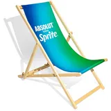 Absolut Vodka Liegestuhl Strandliege "Absolut Sprite" Buchenholz
