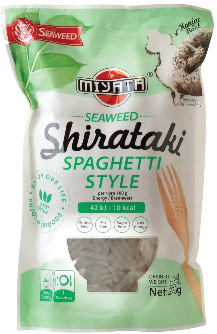 MIYATA Shirataki, Spaghetti mit Seealgen-Geschmack 200g ATG