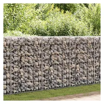 vidaXL Gabionenwand 300 × 50 × 100 cm