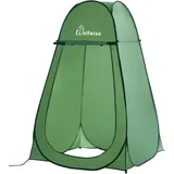 Pop-Up Duschzelt 1,9m Schwarz UV-Schutz Wasserfest