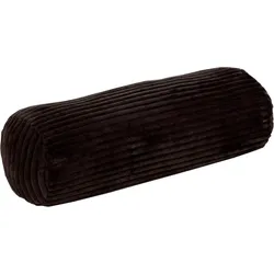 Nackenrolle GÖZZE "Cord Optik", braun (dunkelbraun), B:22cm, Polyester, Funktionskissen, mit samtweicher Oberfläche