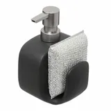 5five simply smart Seifenspender mit Spülschwamm schwarz