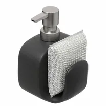 5five simply smart Seifenspender mit Spülschwamm schwarz