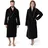Bademantel Homewear Velours Schwarz M