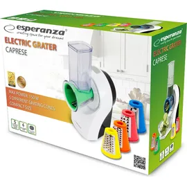 Esperanza EKM026 elektrische Reibe Caprese - Weiß