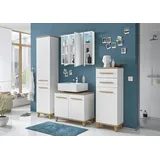 Aileenstore Badmöbel Spiegelschrank DUO 100 cm LED Beleuchtung Weiß