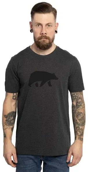 FORSBERG T-Shirt mit schwarzem Brustprint  / oliv / XL