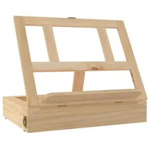 vidaXL Tischstaffelei mit Schublade 33,5x25,5x7 cm Massivholz Kiefer