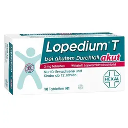 LOPEDIUM T akut bei akutem Durchfall Tabletten 10 St