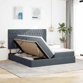 vidaXL Bett 180 x 200 cm Dunkelgrau