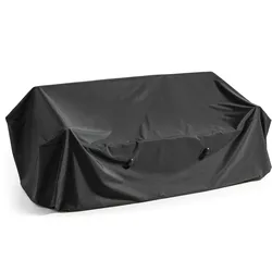 Oviala Business Outdoor-Sofaüberzüge 3 Personen Polyester schwarz