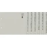 Leitz Registerserie 13360085 DIN A4 A-Z 36Ordner Tauenpapier grau