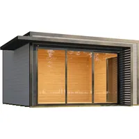 Weka Design Gartenhaus Pure Garden Amberley mit Aluminium-Schiebetür -