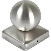 Tetzner & Jentzsch Pfostenkappe 9 x 5 cm Weiß/Metall