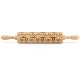 Folkroll Teigrolle Skandinavien Weihnacht, groß, 43 cm,