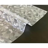 PVC Klarsichtfolie geprägt Rose 0,50mm Tischsdecke Tischfolie transparent · Eckig · Breitel & Länge wählbar· abwaschbare Tischdecke, Größe:140 x 100 cm