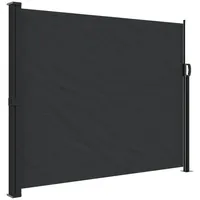 vidaXL Seitenmarkise Ausziehbar Schwarz 160x600 cm