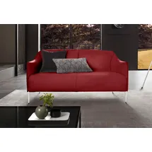 W.Schillig Couch Leder 2-Sitzer Rot