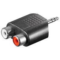 Goobay Audioadapter 3,5mm-Klinken-Stecker stereo / 2x Cinch-Kupplungen (11604)