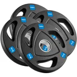 REBEL Hantelscheiben-Set Gusseisen 4x5 kg schwarz Olympic 51 mm