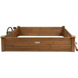needs&wants® Growy2 Hochbeet 120 x 120 x 26,5 cm Dunkelbraun