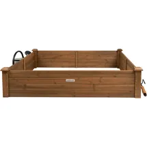 needs&wants® Growy2 Hochbeet 120 x 120 x 26,5 cm Dunkelbraun