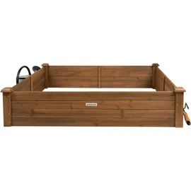 needs&wants® Growy2 Hochbeet 120 x 120 x 26,5 cm Dunkelbraun