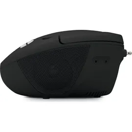 TechniSat Viola CD-1 - tragbarer Stereo CD-Player, Boombox mit praktischem Tragegriff (Radio für Kinder, UKW Radiotuner, Bluetooth-Empfang, 2 x 1 W RMS-Leistung, Netz- und Batteriebetrieb) schwarz
