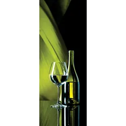 EUROART Glasbild 30 x 80 cm White Wine IV Glas Grün
