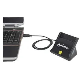 Manhattan USB Smart/SIM Card Reader mit Standfuß