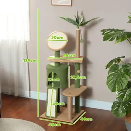 PawHut Kratzbaum 139 cm grün