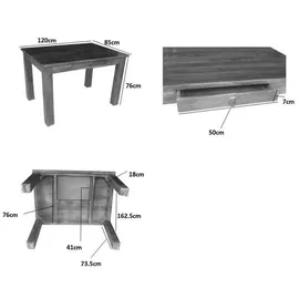 MASSIVMOEBEL24.DE Esstisch Akazie 120x85x76 honig lackiert OXFORD #0111