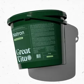 greatvita Natron Pulver 5 kg Eimer | Lebensmittelqualität E500ii, Backpulver Backsoda