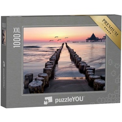 puzzleYOU Puzzle Puzzle 1000 Teile XXL „Möwen am Strand von Usedom, Ostsee“, 1000 Puzzleteile, puzzleYOU-Kollektionen Usedom