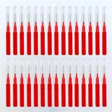 30 Stück/Box Interdentalbürsten Zahnreinigungsbürsten(Red)