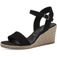 TAMARIS Damen Komfort Sandalen Keil 1-28300-42 Schwarz, Groesse:38 EU