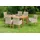 Merxx Ranzano Garten-Essgruppe 7-tlg. Ausziehtisch 90 x 200 cm beige inkl. Kissen