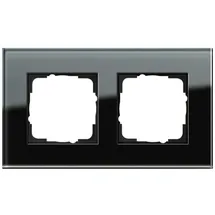 Gira Abdeckrahmen 2f. sw-glas Esprit Glas schwarz