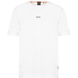 Boss T-Shirt mit Brand-Schriftzug, Weiss, XXXL