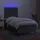 vidaXL Boxspringbett mit Matratze & LED Dunkelgrau 80x200 cm Stoff